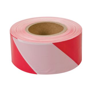Afzetlint 70 mm x 500 m, rood/wit