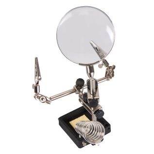 'Heavy-Duty' derde hand met vergrootglas 90 mm, 3x