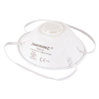 Gevormd FFP3 stofmasker met ventiel, enkel gebruik displaydoos, 10 pk. FFP3, enkel gebruik