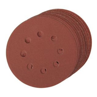 125 mm geperforeerde klittenband schuurvellen, 10 pk. Verschillende korrelgroftes