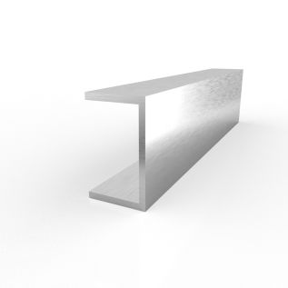 Aluminium U-profiel ongel. 40 MM 6060 T6