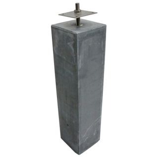 Betonpoer Antraciet Glad Inclusief RVS Stelanker TH-02 150x150x580mm