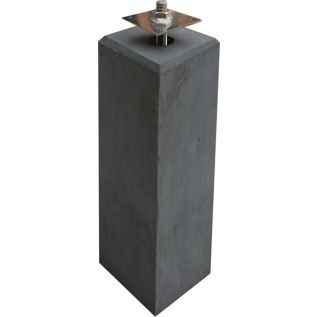 Betonpoer Antraciet Glad Inclusief RVS Stelanker TH-04 170x170x580mm