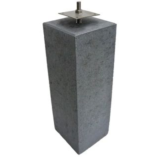 Betonpoer Antraciet Ruw Inclusief RVS Stelanker TH-12 200x200x580mm