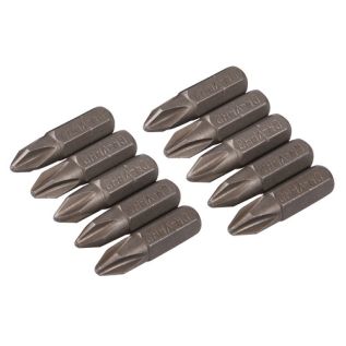 Cr-V kruiskopschroevendraaier bits, 10 pk.