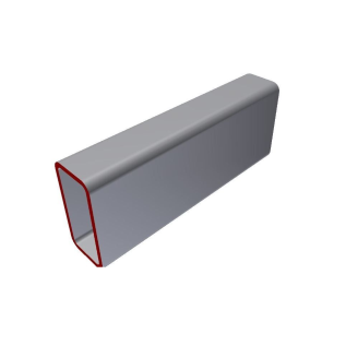 RVS Kokers 50 X 30 X 2 MM rvs rechth koker