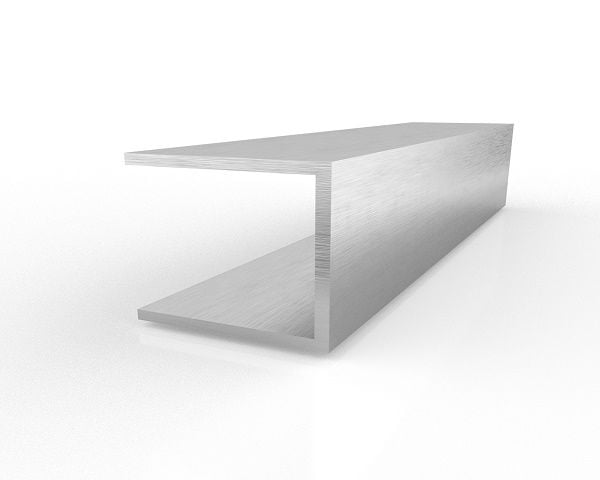 Aluminium U-profiel gelijkzijdig
